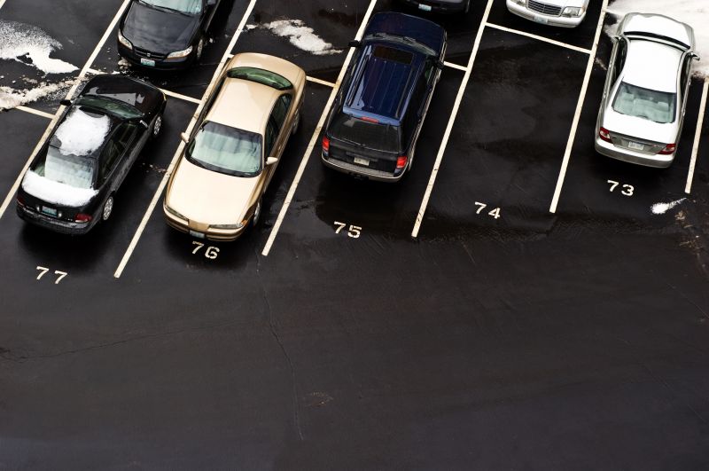 Commercial Parking Lot Sealant Application